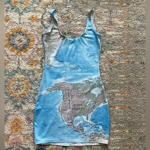 blackmilk RARE Map Print Dress